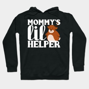 Mommy's Lil' Littler Helper Reindeer Christmas Design Hoodie